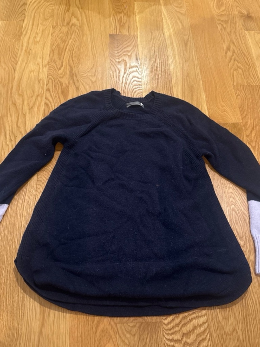 Anthropologie Navy Crewneck Sweater - Classic Lightweight Knit